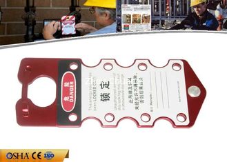 China Seven Holes Red Aluminum HASP Lockout with bothside label  7pcs padlock available supplier