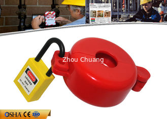 China ABS Material Red Gas Cylinder Tank Lock Out  Use for Valve Stem Hole 32MM supplier