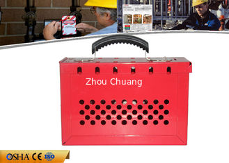 China Red Portable Lockout Tagout Kits With 12 Pieces Padlocks Steel Material supplier