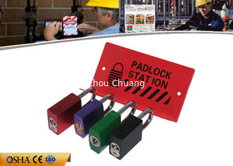 China Durable Steel Material 282g Red Lockout Station Hold 10 Pieces Padlocks supplier