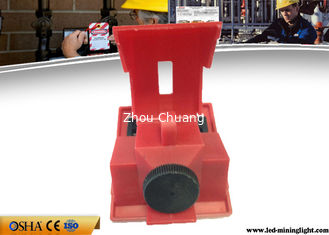 China Red Clamp On Circuit Breaker Lockout For 120V - 277V Circuit Breaker supplier
