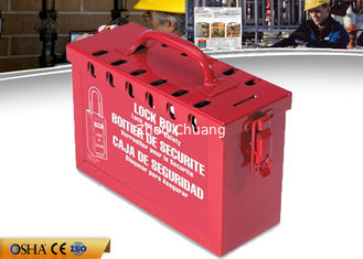 China Red Portable Lockout Tagout Kits With 12 Pieces Padlocks Steel Material supplier