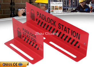 China ZC-S002 Red Lockout Station / Durable Steel Material 282g Lockout Tagout Station supplier