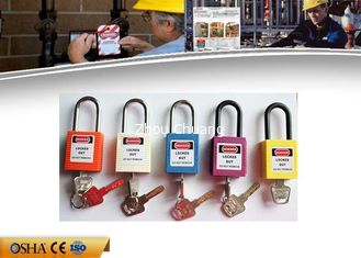 China 38 Mm Shackle Safety Lockout Padlocks , ABS Material Safety Padlock supplier