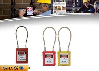 China Safety Lockout Padlocks 2 Mm Stainless Steel Cable 38 Mm * 45 Mm * 20 Mm Size supplier