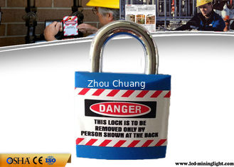 China 20.4mm Steel Shackle Length Jacket Safety Lockout Padlock with Chrome Plating supplier