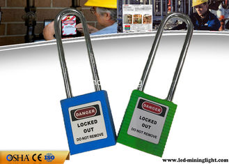 China 76 Mm Steel Safety Lockout Padlocks With Plastic Lock Body Corrosion Resistance supplier