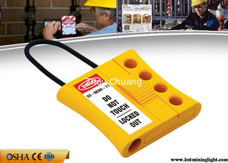 China Osha Yellow Lock Out Tags Nylon Lockout Hasp 3 Mm Thin Shackle 4 Padlocks Allow supplier