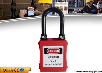 China Durable Lock Out Padlocks , Dust Proof Nylon Shackle ABS Lock Out Locks supplier