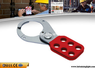 China 90g 38 Mm Diameter Safety Lock Out Red Colour Steel Vinyl Coated Rust Proof supplier