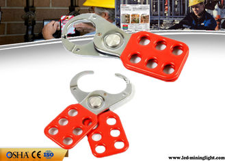 China Red Safety Lock Out  Six Holes Vinyl Coated 1 Inch / 1.5 Inch Lock Shackle supplier