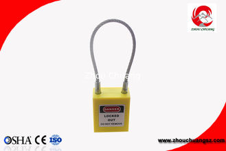 China Steel Wire Long Shackle Cable Safety Pad lock High Security Lockout Padlock supplier