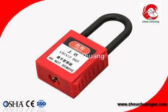 China High Security 38mm ABS Nylon Shackle safety padlock Lockout with master key supplier