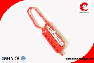 China Cheap Price Red Colour Safety Insulated Nylon Locking Padlock Lockout Hasp for locking out some electrical devices supplier