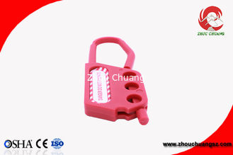 China Elecpopular Oem Custom Red Safety Insulated Nylon Locking Padlock Lockout Hasp supplier