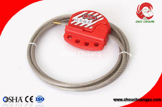 China Easy to use Adjustable Stainless Steel Cable Lockout pc body 6mm thickness supplier