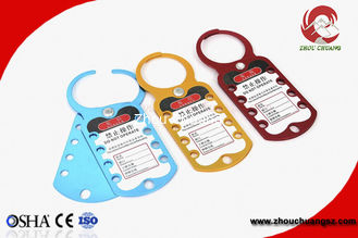 China Aluminum Safety Lockout Hasp can use pen write on Master Lock with 9 padlocks supplier