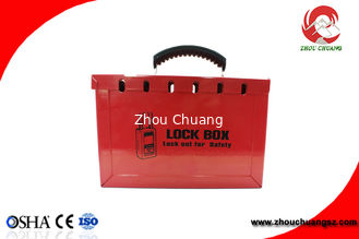 China ZC-X01P Portable Steel Plate Safety Group Lockout Box Kit Foldable Handle supplier