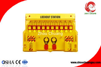 China Industrial Combination Loto Safety Lockout Station with 10 padlocks Plastic PP Material supplier
