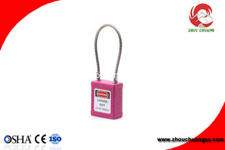 China Bulk Oem Customized Wire Cable Shackle Safety Lockout Padlock Non-conductive PA Body supplier