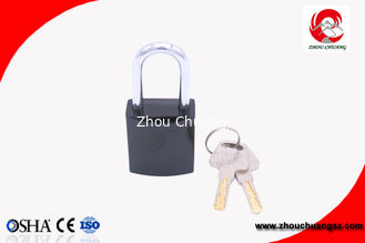 China Steel Beam Aluminum Body Padlock, Black  metal lock Paint Coating Surface supplier