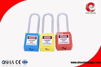 China Long Steel Shackle Xenoy Safety Lockout Padlocks with UV stable PVC tag supplier