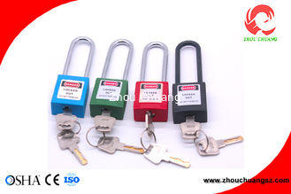 China Bulk Industry Nylon Body 76mm Stainless Steel Shackle Safety Padlock supplier