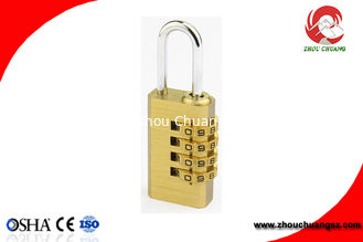 China 4 Digital  Brass Padlock Wheel Combination Padlock Safety lockout supplier