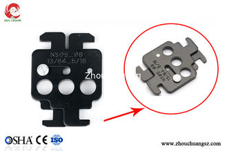China Safety Lockout Hasp Aluminum Slider Hasps 3 Holes Black Double Head Lock Hasp supplier