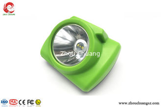 China Portable Green color LED mining headlamp with OLED screen 18000LUX 3.7V IP68 supplier