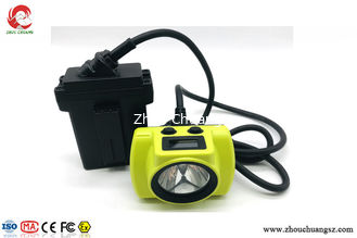 China ATEX approved waterproof IP68 25000LUX underground miner safety led corded mining cap lamp supplier