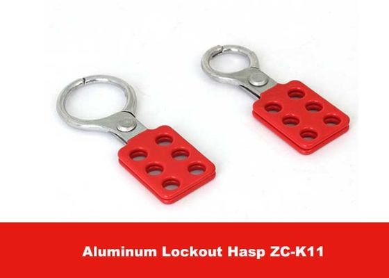 37g Lightweight Aluminum LOTO Hasp with 25mm   Lock Shackle Safety Lock Out supplier