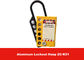 Six Holes Yellow Aluminum Alloy Safety Lockout Hasp with Lable on Both Sides supplier