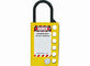 Six Holes Yellow Aluminum Alloy Safety Lockout Hasp with Lable on Both Sides supplier
