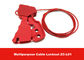 Red  Multipurpose Nylon Material Safe Cable Lockout with 2.4m Cable Length supplier