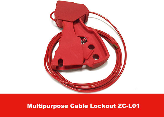 Red  Multipurpose Nylon Material Safe Cable Lockout with 2.4m Cable Length supplier