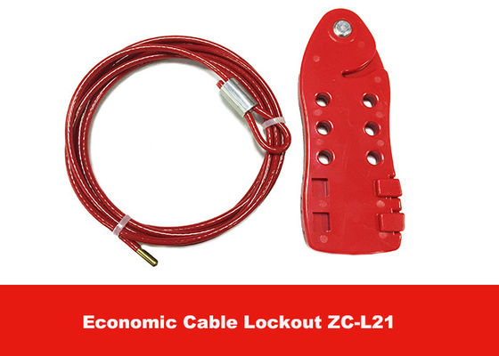 CE Certificated 1.8m Cable Length PC Body Economic  Stainless Steel Cable Lockout supplier