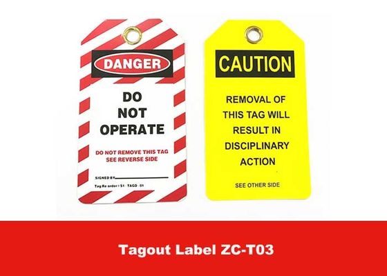 0.5mm Diameter Safety PVC Lock Out Tags with English for Padlocks supplier