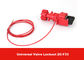 Universal Valve Lockout with 1.8M Cable Attched to Lock Out Valves supplier