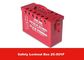 Steel Material Handle Red Lockout Box with Padlocks for Easying to Management supplier