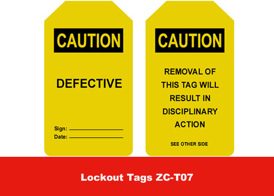 Durable PVC Paper Customized Labels , Security Lock Out Tags supplier