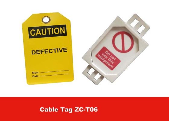 81.74MM Height Cable Tag Suitable For PAT Testing And Safety Belt Detecting supplier