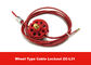 119g 2m ABS Red Wheel Type Cable Lockout with UV Resistance PVC Coating for Industrial supplier