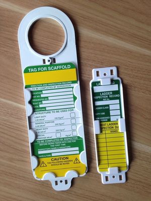 Customized 75g ABS White Safety Lockout Scaffolding Tags for Chemical Industrial supplier