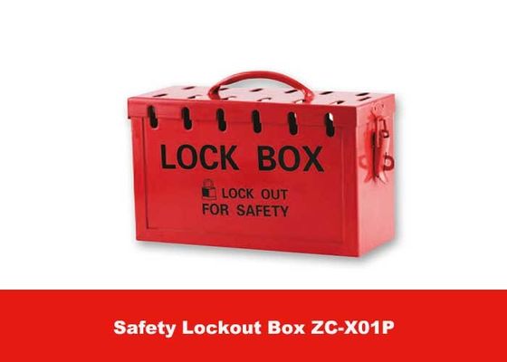 Steel Material Handle Red Lockout Box with Padlocks for Easying to Management supplier