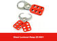 25mm Red Nylon PA Steel Vinyl Coated Safety Lockout Hasp for Padlocks supplier