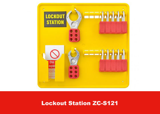 4 - Locks 554g  Acrylonitrile Lockout Center without Cover Yellow Lock Out Station supplier