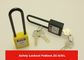 OEM/ODM 76mm Long Shackle Nylon Safety Padlock Lockout with KA, KD, MK, KAMK Key system supplier