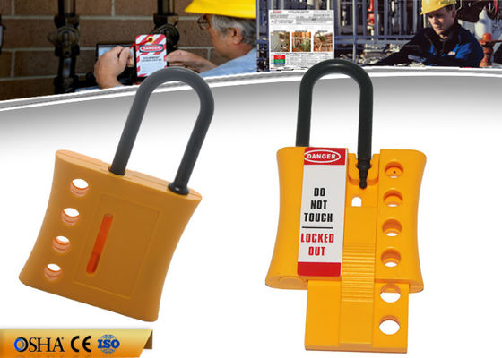 ZC-K46 New Non-conductive Nylon Locknshackle 6mm lockout HASP, Yellow HASP supplier