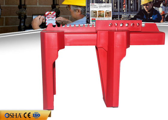 Red Adjustable Industrial Valve Lock Out Osha Standard 6 Padlocks Available supplier